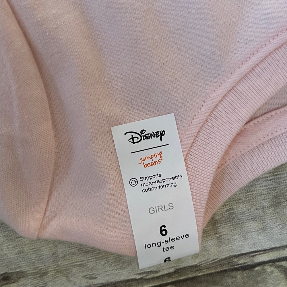 NWT Disney Stich Long Sleeve Girls Tee Shirt Size 6 - Picture 5 of 10